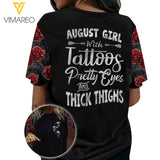 KHMD AUGUST GIRL WITH TATTOOS COMBO TSHIRT + LEGGING 3D PRINTED 3006