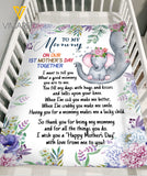 First Mothers Day Gift First Time Mom Gift Sherpa Fleece Blanket SSKEY5