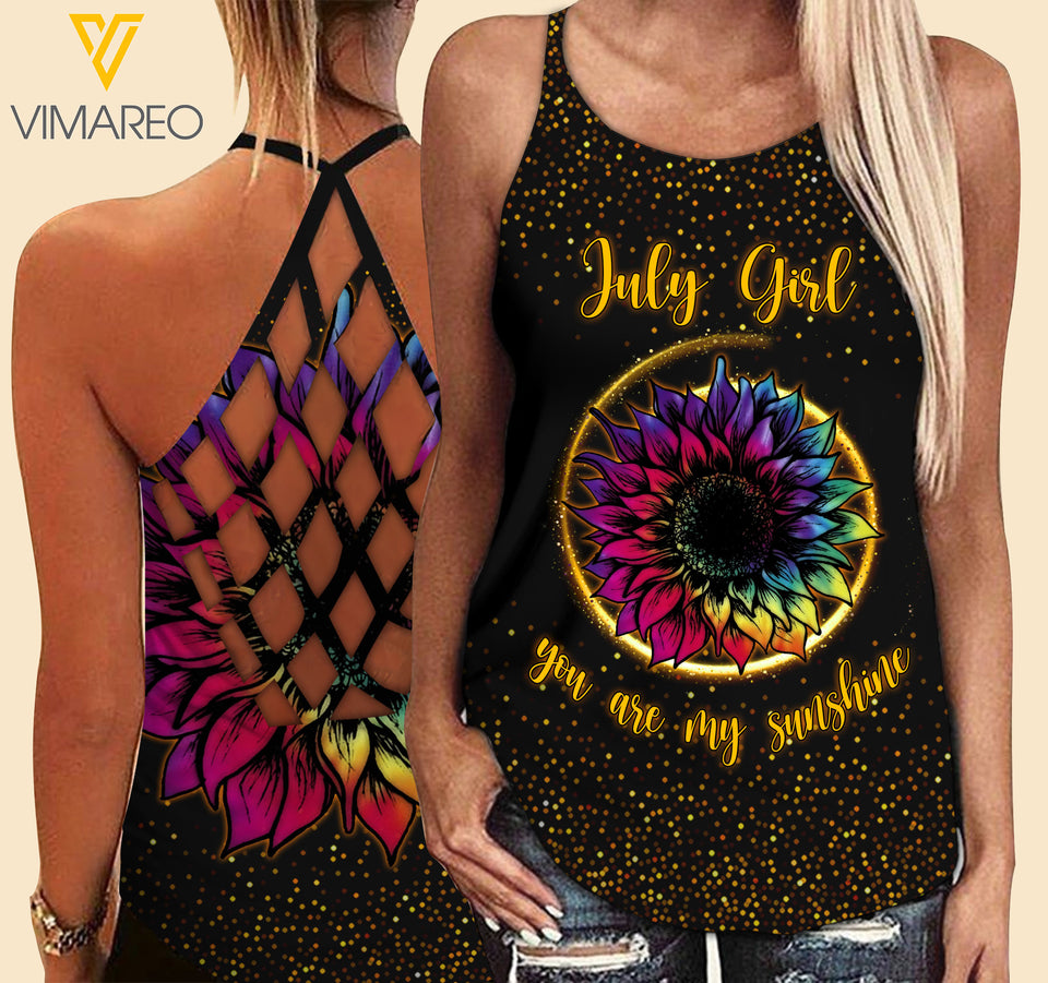 JULY Girl Criss-Cross Open Back Camisole Tank Top 1203NGB