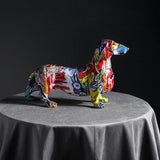 Dachshund Dog Modern Creative Painted Colorful Decoration Home