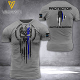 Maine Thin Blue Line TSHIRT 3D PRINTED AUG-NL25