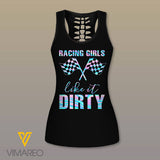 Racing Girl Criss-Cross Open Back Camisole Tank Top Legging MRGCL2