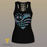 Racing Girl Criss-Cross Open Back Camisole Tank Top Legging MRGCL3
