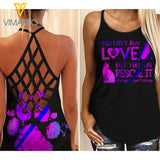 Rescue Stories Criss-Cross Open Back Camisole Tank Top TKERH