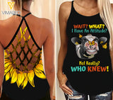 Attitude Criss-Cross Open Back Camisole Tank Top KXSGER