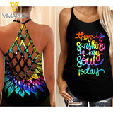 Sunshine Criss-Cross Open Back Camisole Tank Top DHBEH