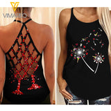 Drink Girl Criss-Cross Open Back Camisole Tank Top XMK2D