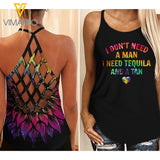 Tequila Criss-Cross Open Back Camisole Tank Top YGEHS