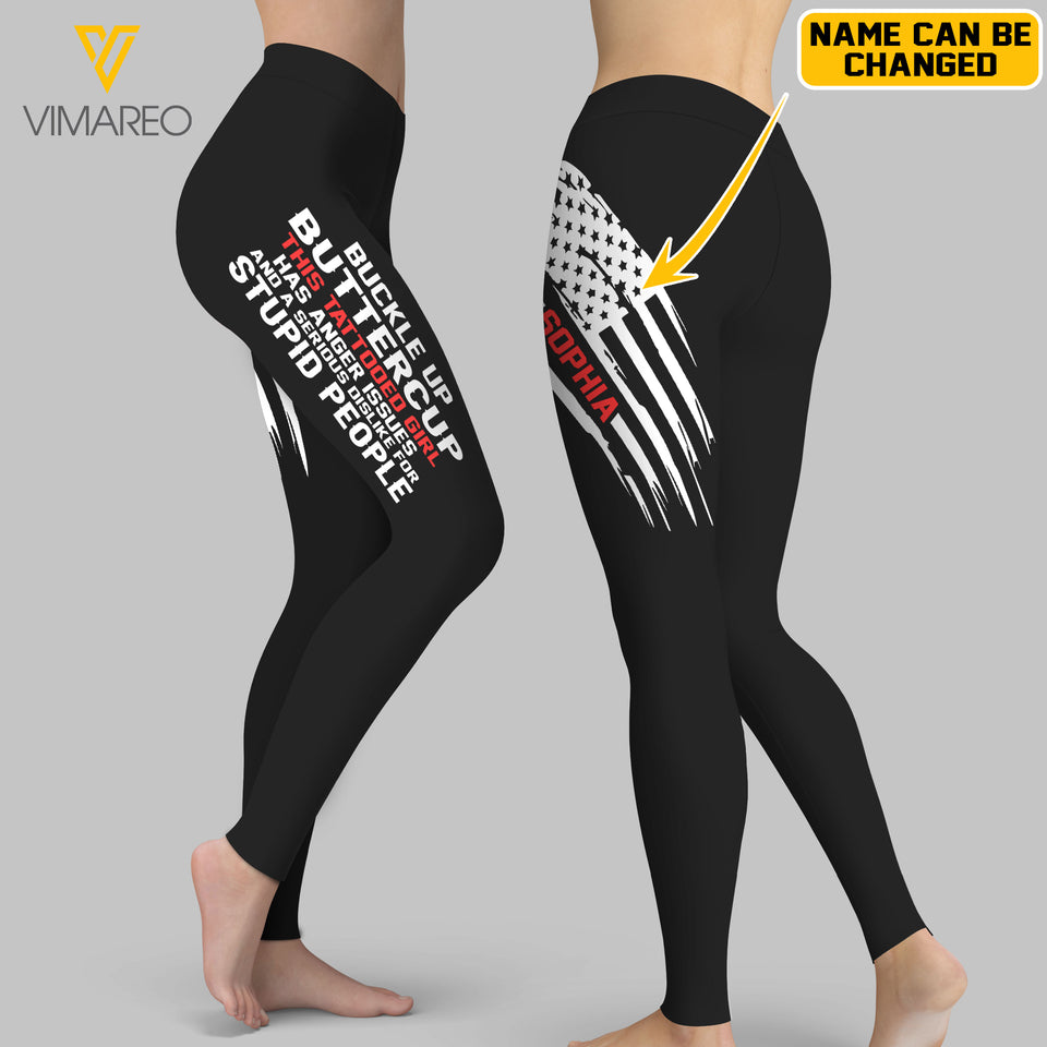PERSONALIZED THIS TATOOED GIRL HAS ANGER ISSUES LEGGING QTVQ0103