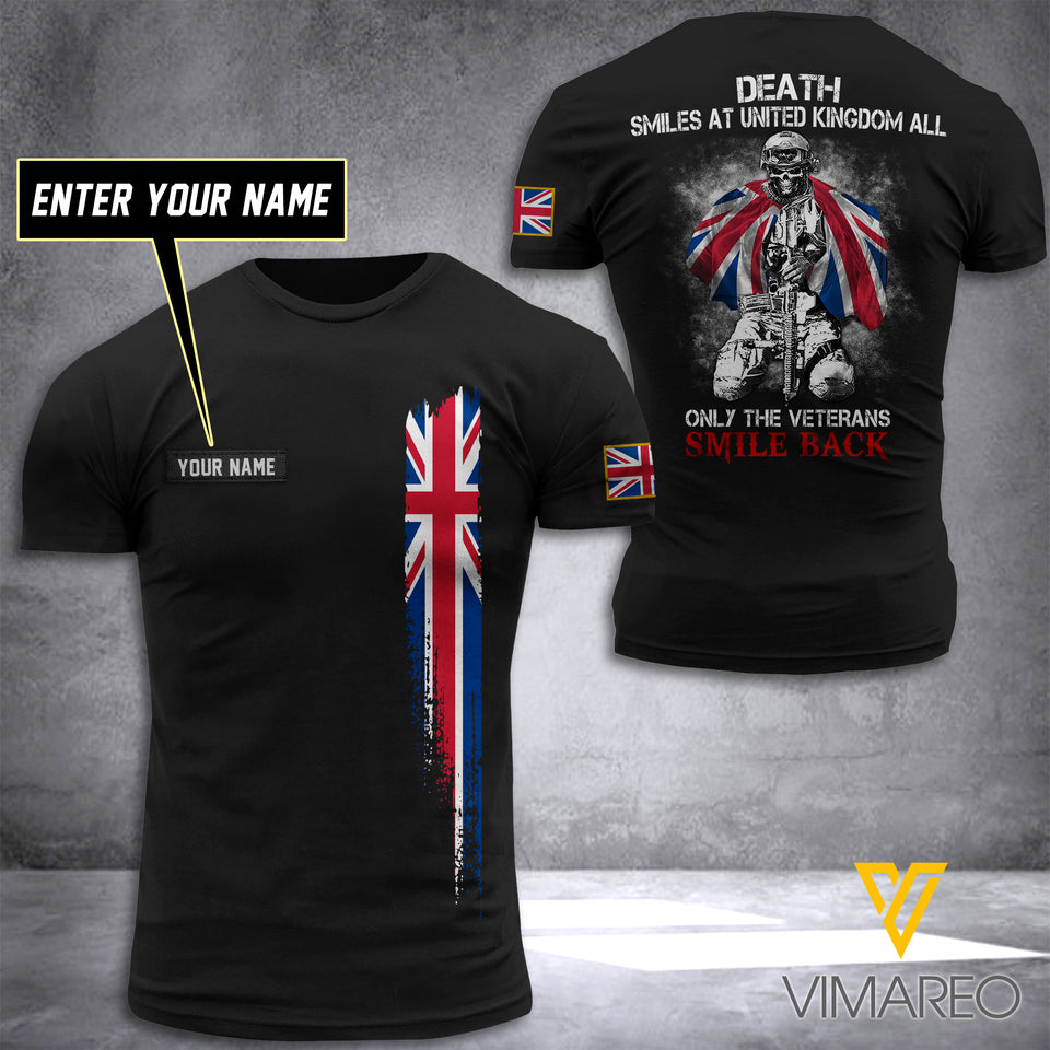 Personalized British Veteran Tshirt KXBEH