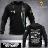 Personalized US Veteran 3D printed hoodie SST