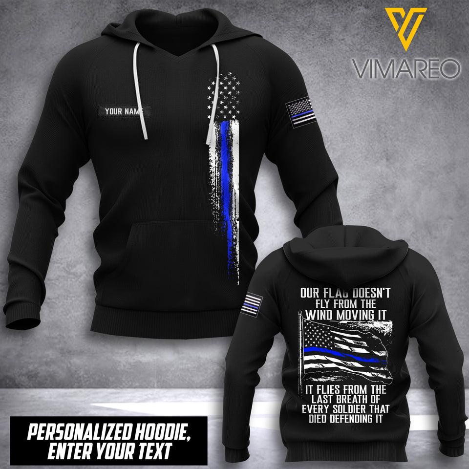 Personalized US Police 3D printed hoodie SST
