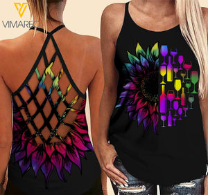 Drink Girl Criss-Cross Open Back Camisole Tank Top UYSGE3